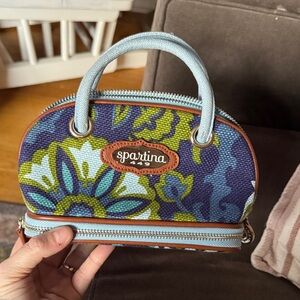 Spartina 449 Blue and Green Floral Bag